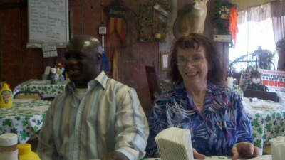 03 Eric Caine enjoys his first post-prison meal with Sara Bush, LR.jpg