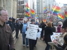 Today's Freedom to Marry Protest 2012 outside Holy Name Cathedral
