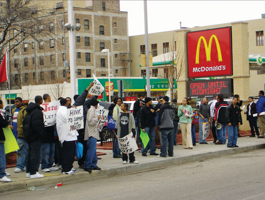 Protest at McDs